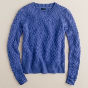 J.Crew Honeycomb Cable Knit Sweater wool blend